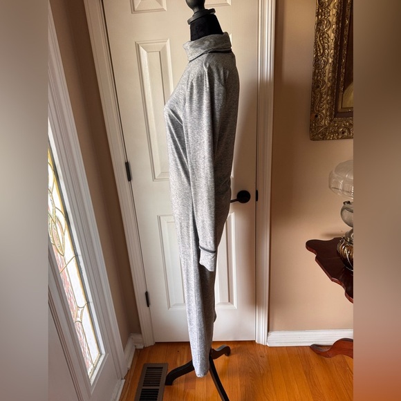 Athleta Heather Gray Long Sleeve Turtleneck Midi Dress - Picture 12 of 13